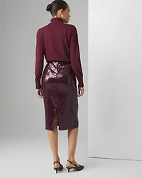 Petite Sequin Midi Skirt