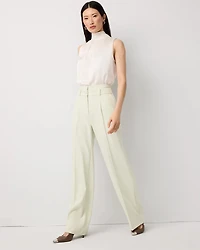 Double Waistband High Rise Wide Leg Pant