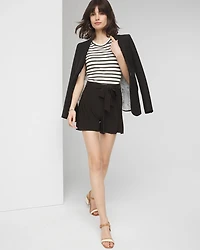 Pleated Matte Jersey Shorts