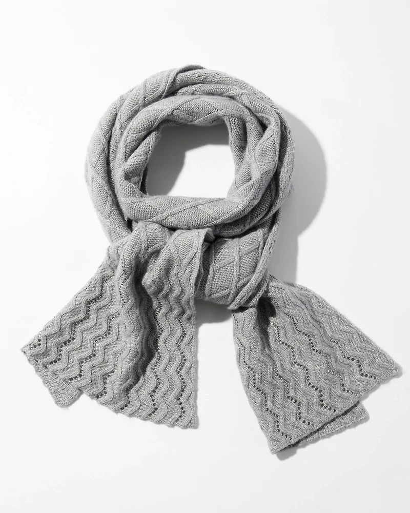Rhinestone Patterned Scarf