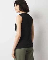 Pleated Wrap Tank Top