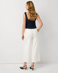 High Rise Wide Leg Crop Pant