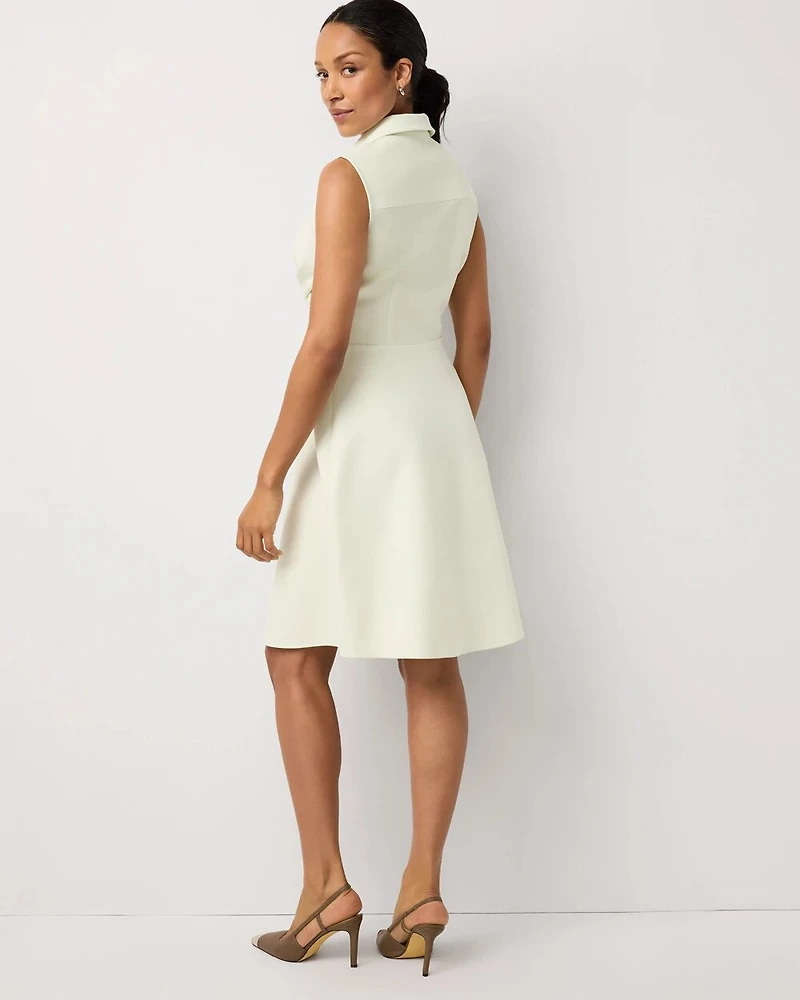 Faux Front Twist Shirt Dress