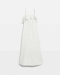 Petite Linen-Blend Strapless Maxi Dress