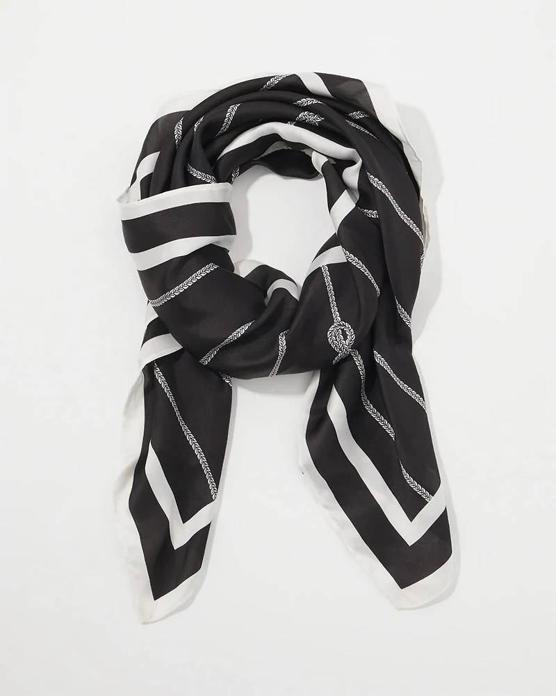 Rope Print Square Scarf