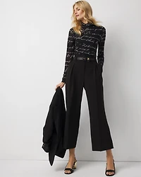 Ruched Mesh Long Sleeve Top