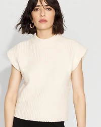 Petite Mock Neck Sweater Vest