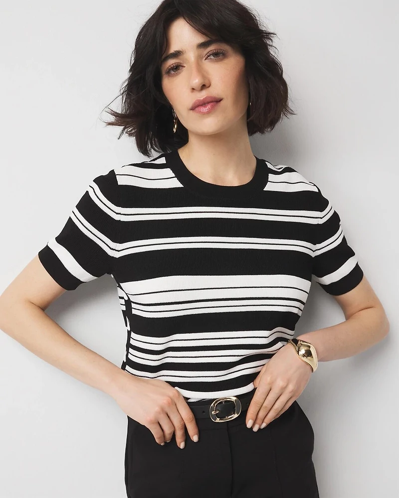 Lace Up Side Sweater Tee