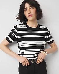 Lace Up Side Sweater Tee