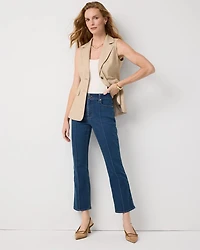 High-Rise Cropped Bootcut Jean