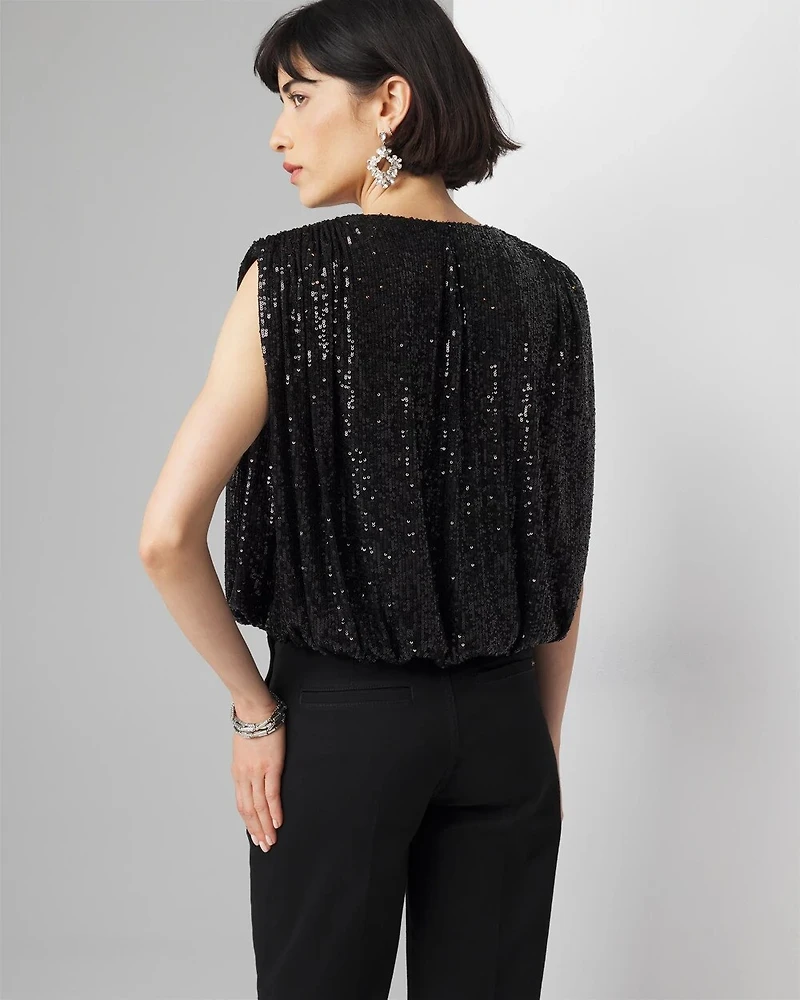 High Neck Embellished Top