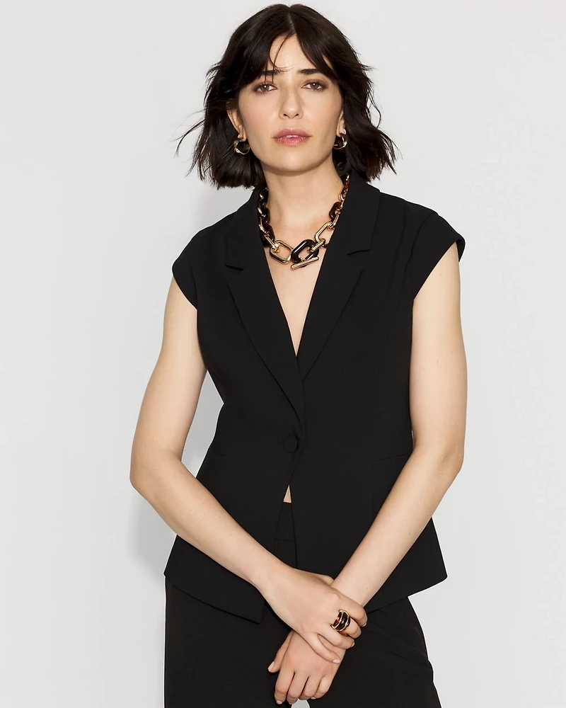 Cropped Tailored Vest