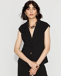 Cropped Tailored Vest