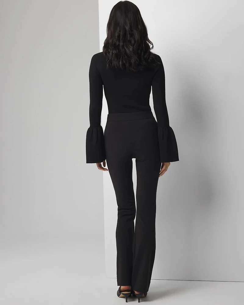 High-Rise Scuba Bootcut Pants