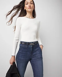 Ribbed Crewneck Pullover