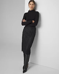 Lace Pencil Midi Skirt