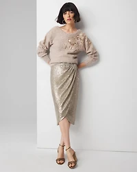 Sequin Wrap Skirt