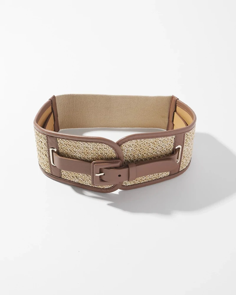 Raffia Wide Belt
