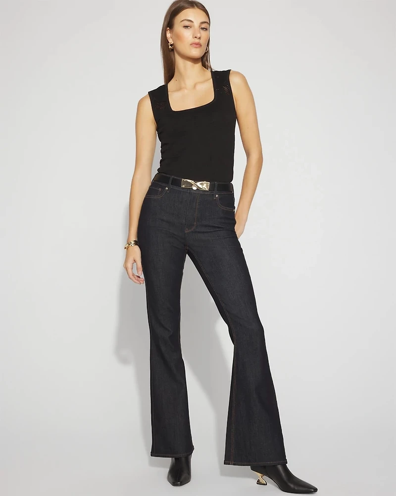 Petite High-Rise Flare Jean