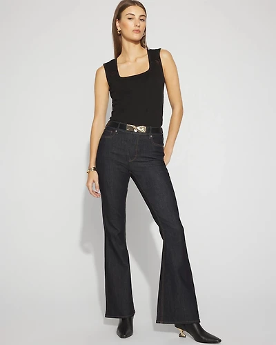 Petite High-Rise Flare Jean