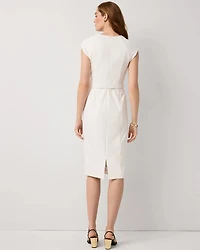 Petite Knit Crepe Sheath Dress