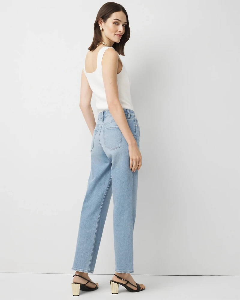 Rigid Stretch High Rise Straight Jean