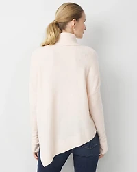 Asymmetrical Hem Turtleneck Sweater