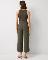 High Rise Wide Leg Cropped Pant