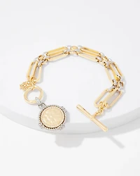 Mixed-Metal Coin Bracelet