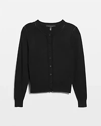 Petite Black + White Colorblock Cardigan