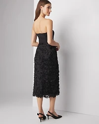 Strapless Sheath Midi Dress