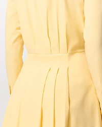 Pleated Poplin Shirt Dress