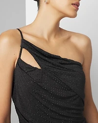 Petite One Shoulder Cut-Out Dress