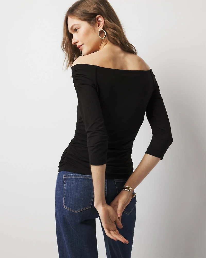 Off-The-Shoulder Ruched Top