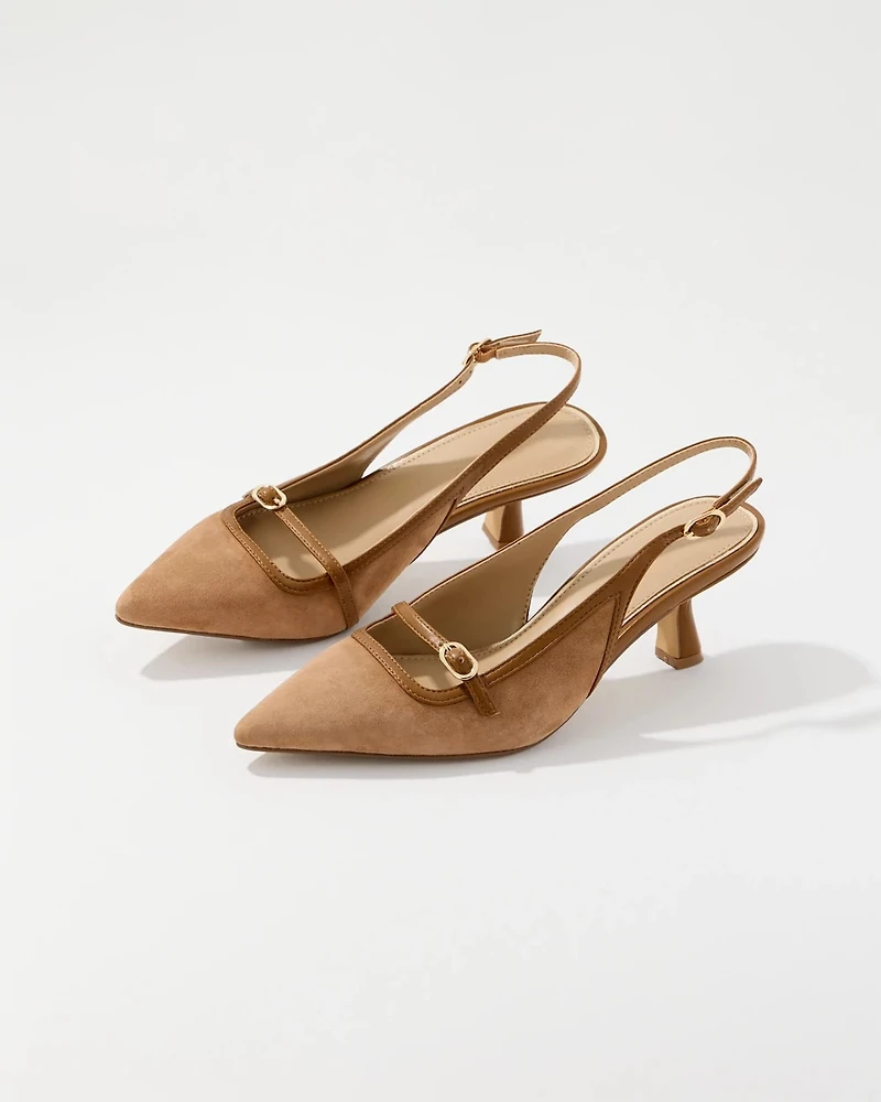 Slingback Kitten Heel Pump