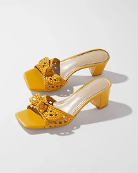 Braided Block Heel Sandal