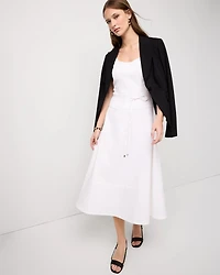 Sleeveless Tie-Waist Denim Dress