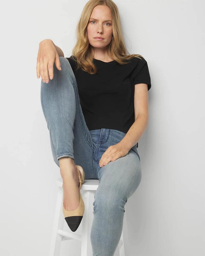 Cotton Modal Fitted Crewneck Tee