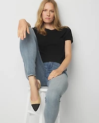 Cotton Modal Fitted Crewneck Tee