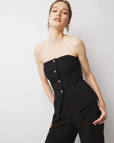 Petite Buttoned Bustier