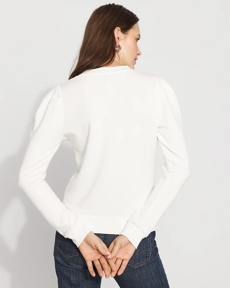 Puff Sleeve Henley Top