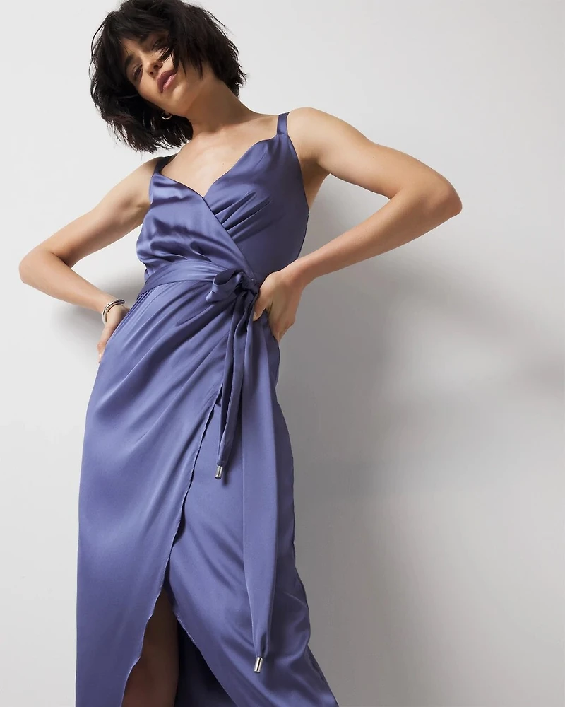 Drape Front Wrap Dress