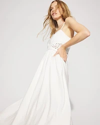 Crocheted Waist Midi Dress