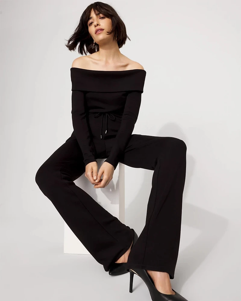 Off-The-Shoulder Fold-Over Jumpsuit