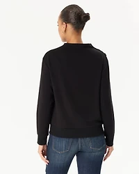 Button Shoulder Pullover Sweater