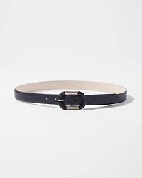 Round Buckle Narrow Belt