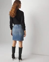 Embellished Denim Mini Skirt