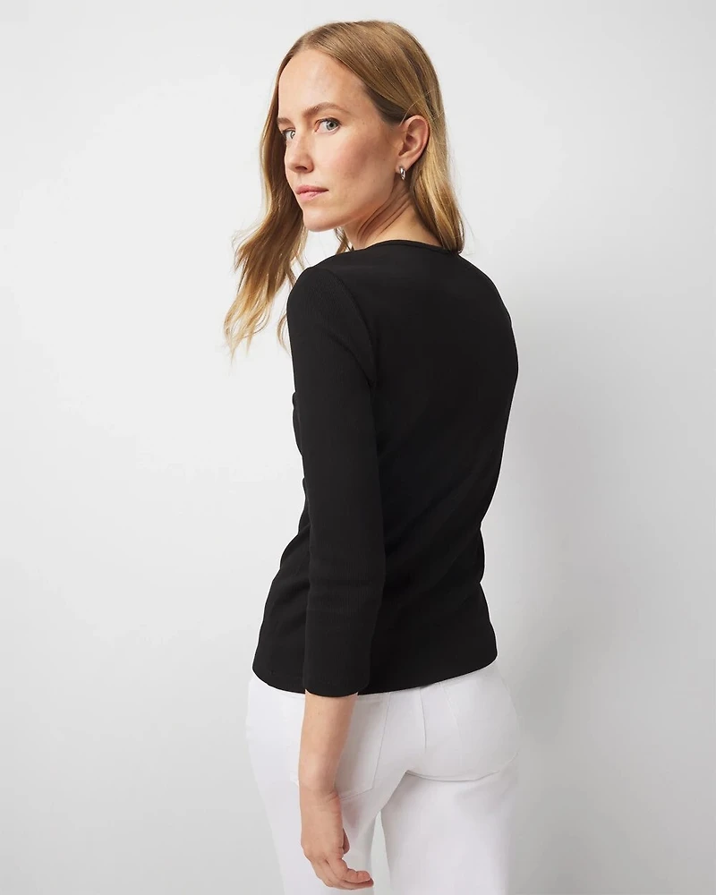 WHBM FORME™ Ribbed Stretch Boatneck Top