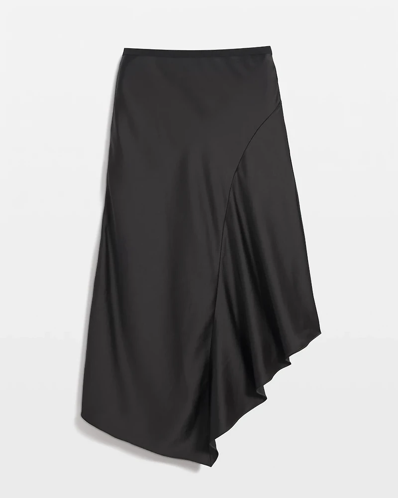 Satin Slip Midi Skirt