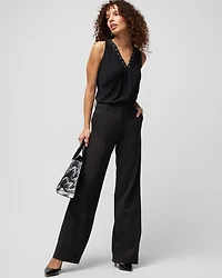 Matte Jersey Lace Notch Neck Tank